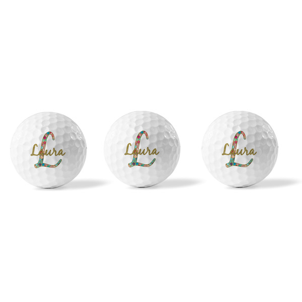 Glitter Moroccan Watercolor Golf Balls - Generic - Set of 3 - APPROVAL