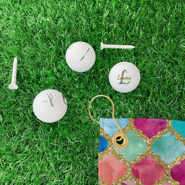 Glitter Moroccan Watercolor Golf Balls - Titleist - Set of 12 - LIFESTYLE