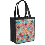 Glitter Moroccan Watercolor Grocery Bag