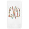 Glitter Moroccan Watercolor Guest Napkins - Full Color - Embossed Edge