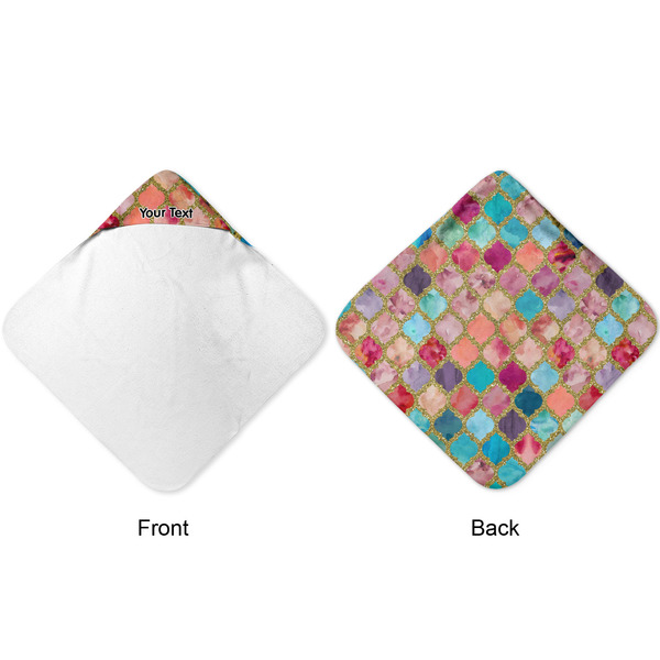 Glitter Moroccan Watercolor Hooded Baby Towel- Approval