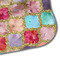Glitter Moroccan Watercolor Hooded Baby Towel- Detail Corner