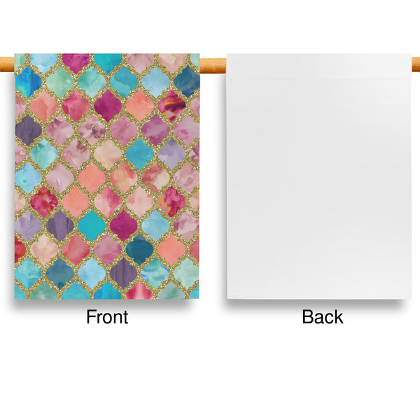 Glitter Moroccan Watercolor House Flags - Single Sided - APPROVAL