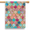 Glitter Moroccan Watercolor House Flags - Single Sided - PARENT MAIN