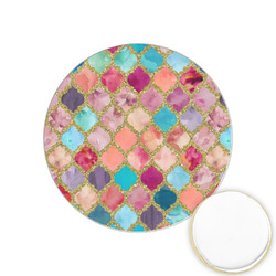 Glitter Moroccan Watercolor Printed Cookie Topper - 1.25"