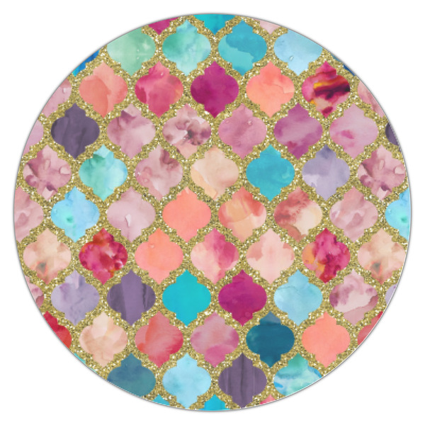 Glitter Moroccan Watercolor Icing Circle - XSmall - Single