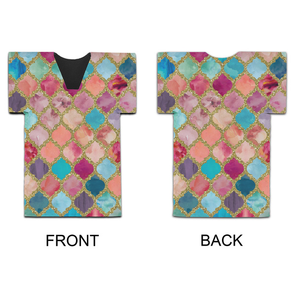 Glitter Moroccan Watercolor Jersey Bottle Cooler - APPROVAL