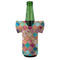 Glitter Moroccan Watercolor Jersey Bottle Cooler - FRONT (on bottle)