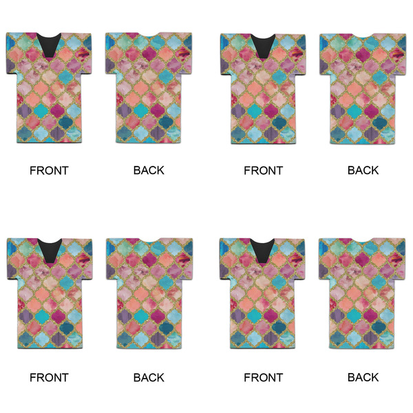 Glitter Moroccan Watercolor Jersey Bottle Cooler - Set of 4 - APPROVAL