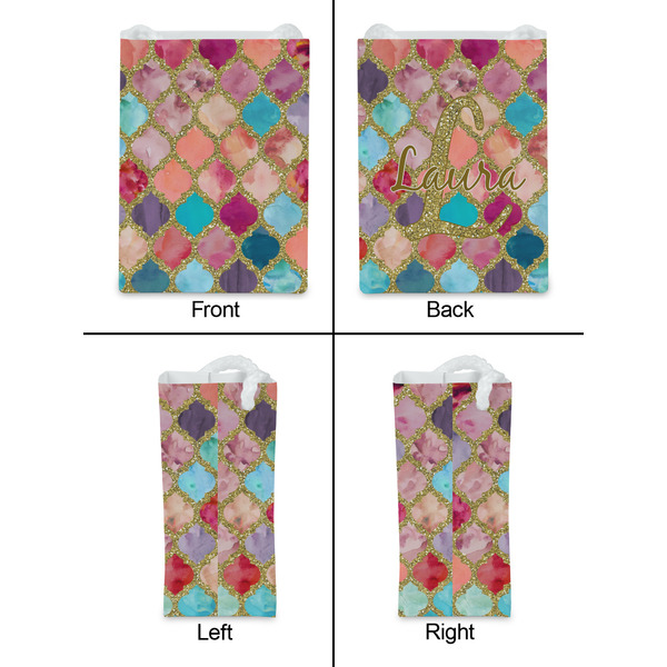 Glitter Moroccan Watercolor Jewelry Gift Bag - Matte - Approval