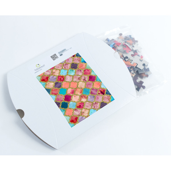 Glitter Moroccan Watercolor Jigsaw Puzzle 110 Piece - Box