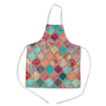 Glitter Moroccan Watercolor Kid's Apron - Medium