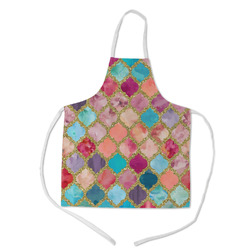 Glitter Moroccan Watercolor Kid's Apron - Medium