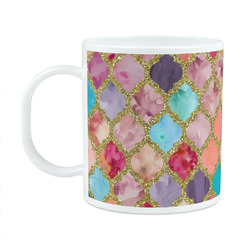 Glitter Moroccan Watercolor Plastic Kids Mug