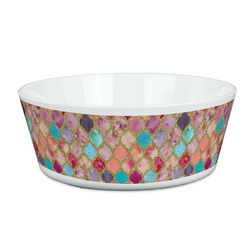 Glitter Moroccan Watercolor Kid's Bowl