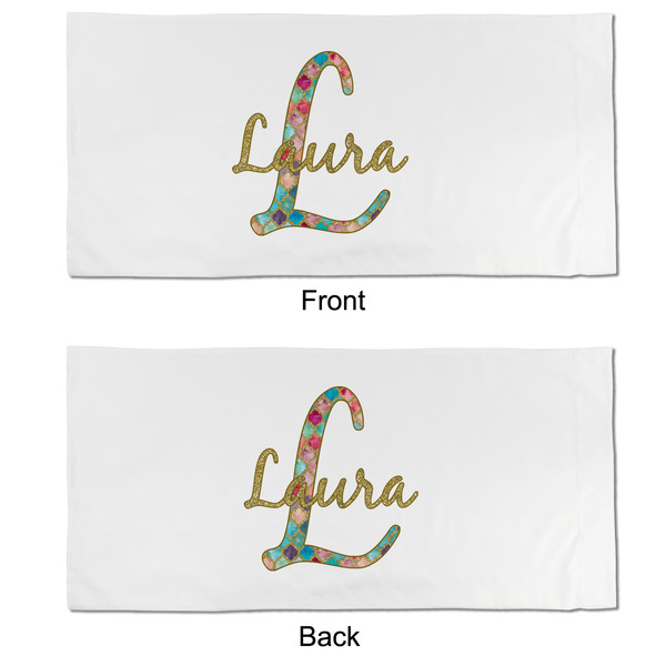 Glitter Moroccan Watercolor King Pillow Case - APPROVAL (partial print)