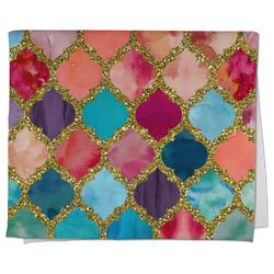 Glitter Moroccan Watercolor Kitchen Towel - Poly Cotton