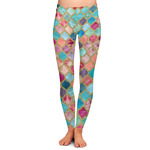 Glitter Moroccan Watercolor Ladies Leggings - Extra Large