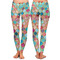 Glitter Moroccan Watercolor Ladies Leggings - Front and Back