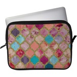 Glitter Moroccan Watercolor Laptop Sleeve / Case - 15"