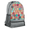 Glitter Moroccan Watercolor Large Backpack - Gray - Angled View
