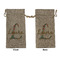 Glitter Moroccan Watercolor Large Burlap Gift Bags - Front & Back