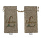 Glitter Moroccan Watercolor Large Burlap Gift Bag - Front & Back