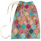 Glitter Moroccan Watercolor Large Laundry Bag - Front View