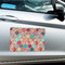 Glitter Moroccan Watercolor Large Rectangle Car Magnets- In Context