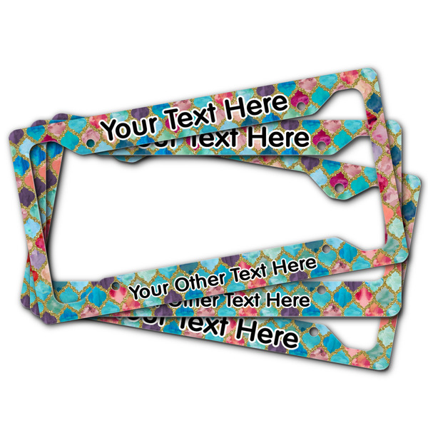 Glitter Moroccan Watercolor License Plate Frames - (PARENT MAIN)