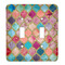Glitter Moroccan Watercolor Light Switch Cover (2 Toggle Plate)