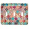 Glitter Moroccan Watercolor Light Switch Covers (3 Toggle Plate)