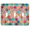 Glitter Moroccan Watercolor Light Switch Cover (3 Toggle Plate)