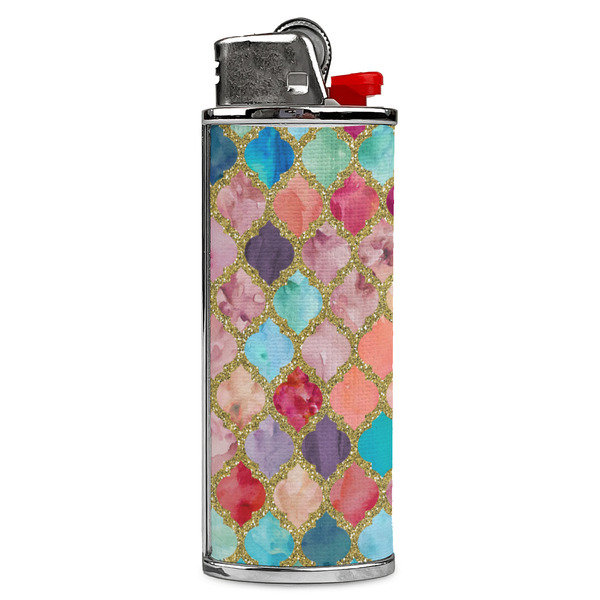 Custom Glitter Moroccan Watercolor Case for BIC Lighters