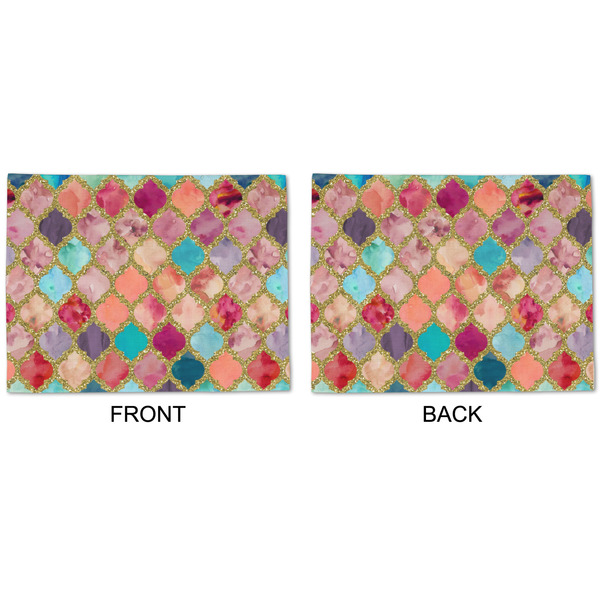 Glitter Moroccan Watercolor Linen Placemat - APPROVAL (double sided)
