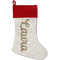 Glitter Moroccan Watercolor Red Linen Stocking