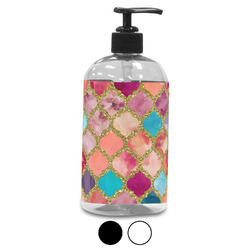 Glitter Moroccan Watercolor Plastic Soap / Lotion Dispenser