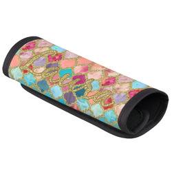 Glitter Moroccan Watercolor Luggage Handle Cover