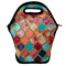 Glitter Moroccan Watercolor Lunch Bag - Front
