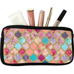 Glitter Moroccan Watercolor Makeup / Cosmetic Bag