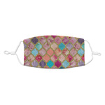 Glitter Moroccan Watercolor Kid's Cloth Face Mask - Standard