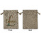 Glitter Moroccan Watercolor Medium Burlap Gift Bag - Front Approval