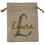 Glitter Moroccan Watercolor Burlap Gift Bag
