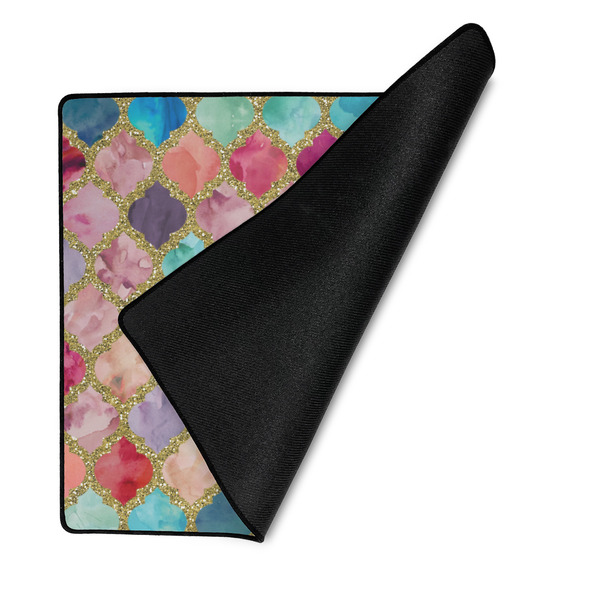 Glitter Moroccan Watercolor Medium Gaming Mats - FRONT W/FOLD