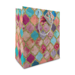 Glitter Moroccan Watercolor Medium Gift Bag