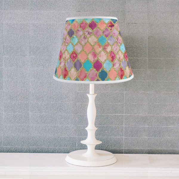 Glitter Moroccan Watercolor Poly Film Empire Lampshade - Lifestyle