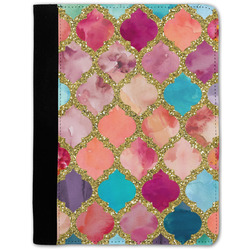 Glitter Moroccan Watercolor Notebook Padfolio