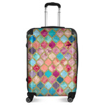 Glitter Moroccan Watercolor Suitcase - 24" Medium - Checked
