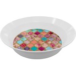 Glitter Moroccan Watercolor Melamine Bowl