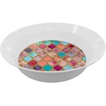Glitter Moroccan Watercolor Melamine Bowl - 12 oz